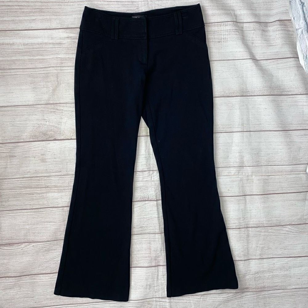 Cache contour collection women 6 flare leg dress pants black